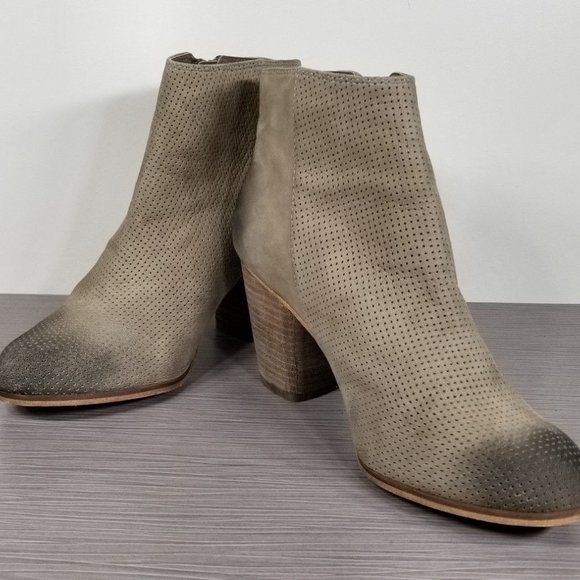 BP. 'Trolley' Ankle Bootie, Taupe Perforated Leather, Womens Various Sizes - Picture 4 of 9